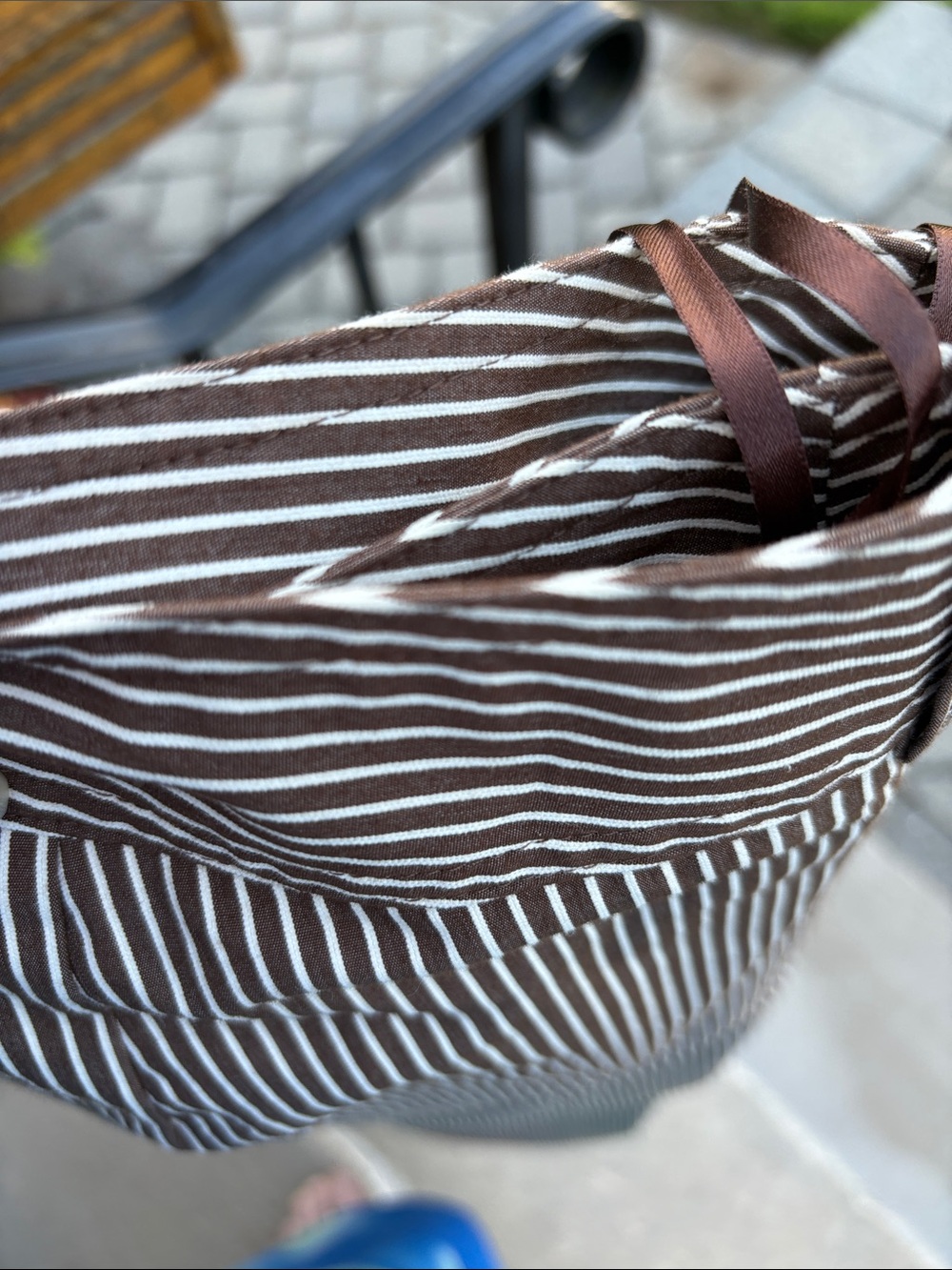 Jones New York Women's Striped Capri Pants in Brown & White - Picture 12 of 12